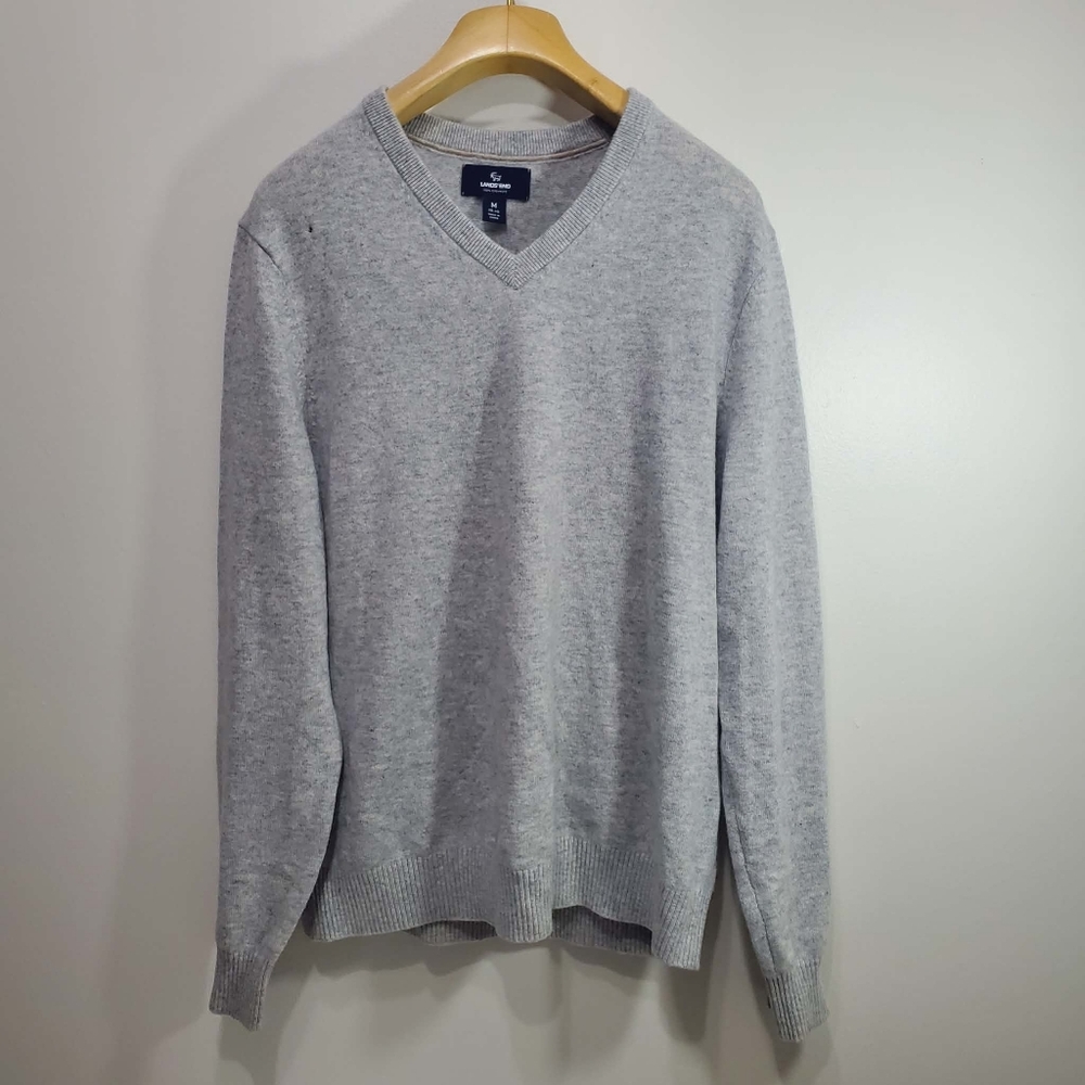 Land's End Cashmere V Neck Sweater M